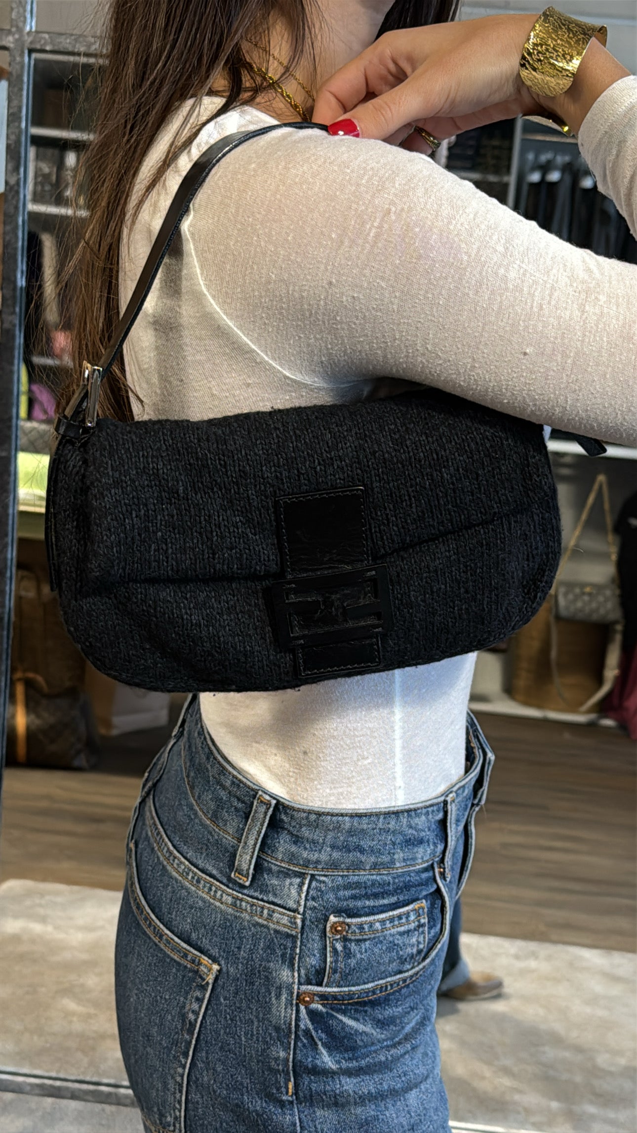 Fendi Baguette in lana