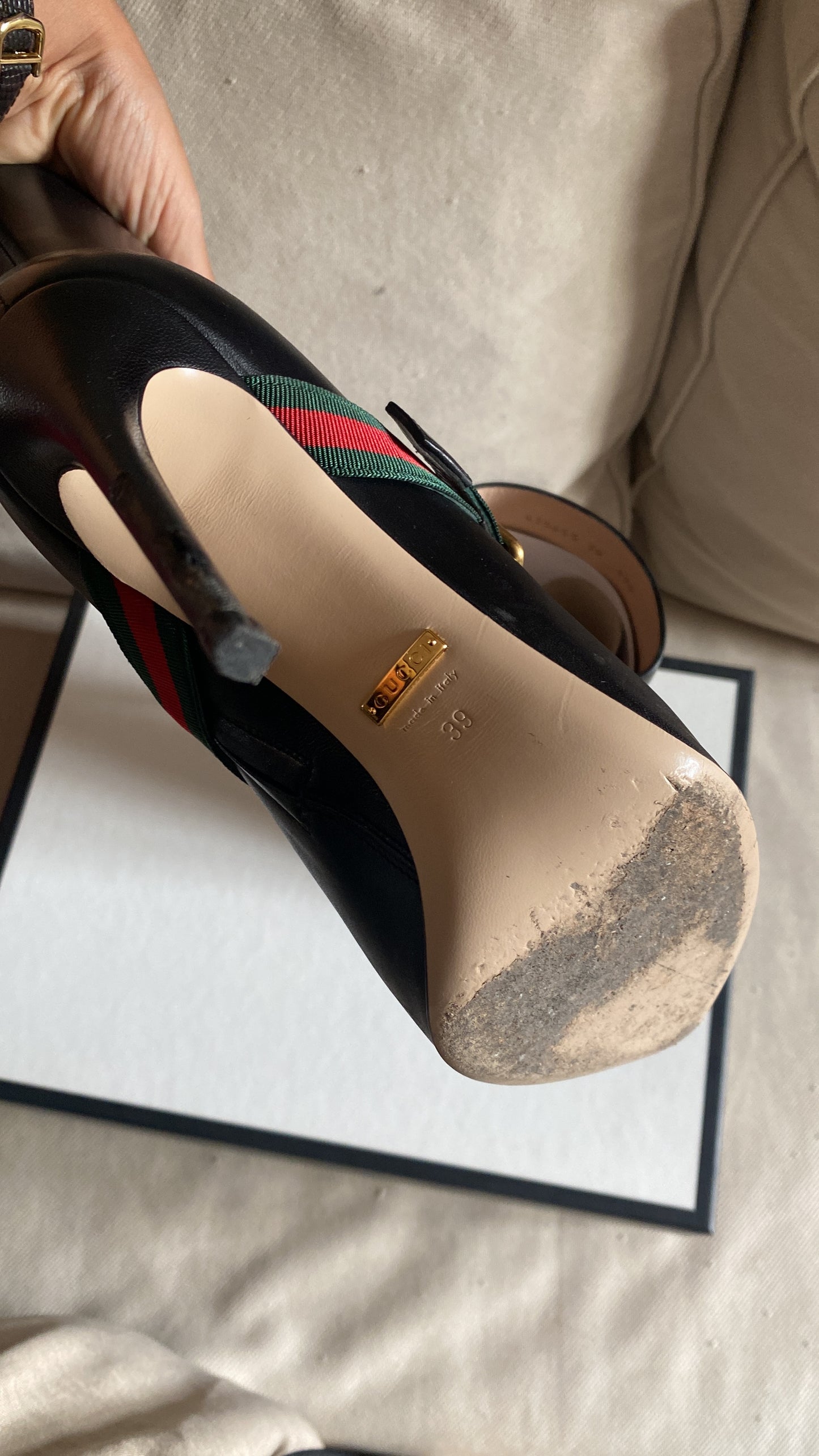 Stivaletto Gucci ankle boots nero in pelle