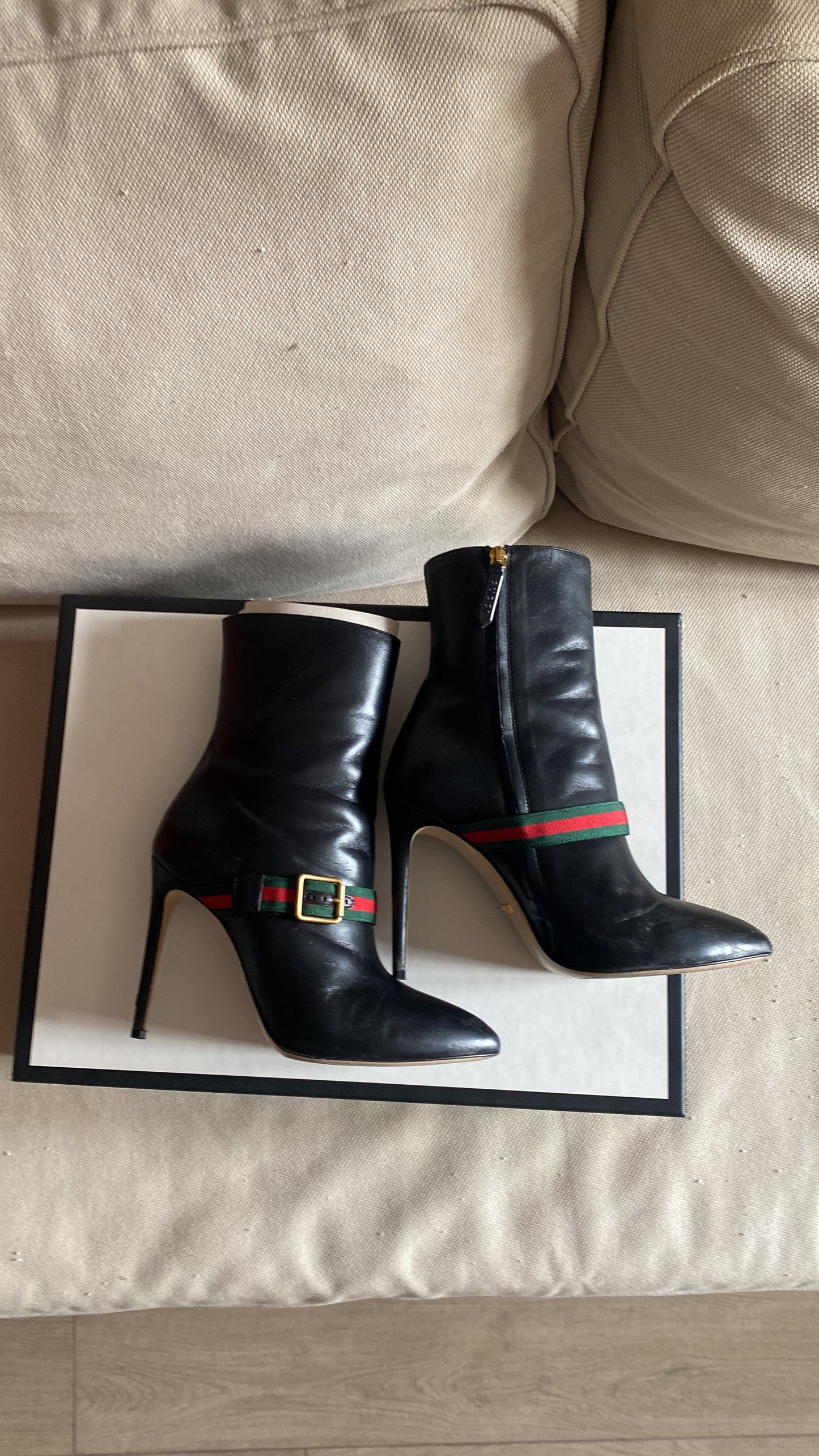 Stivaletto Gucci ankle boots nero in pelle