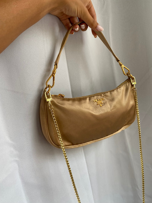 Prada in raso di seta Gold