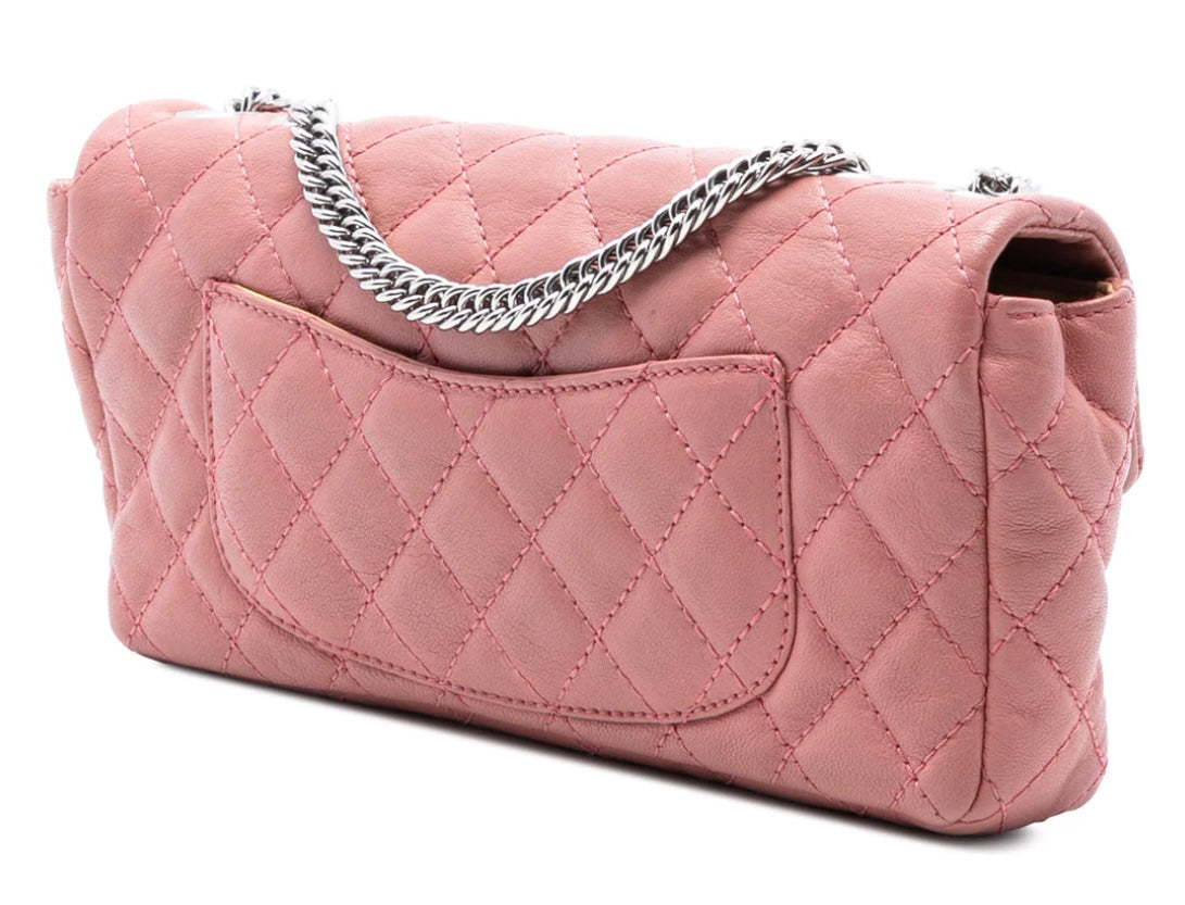 Chanel Pink East west chocolate bar jewels