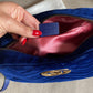 Gucci marmont Camera bag velvet blu
