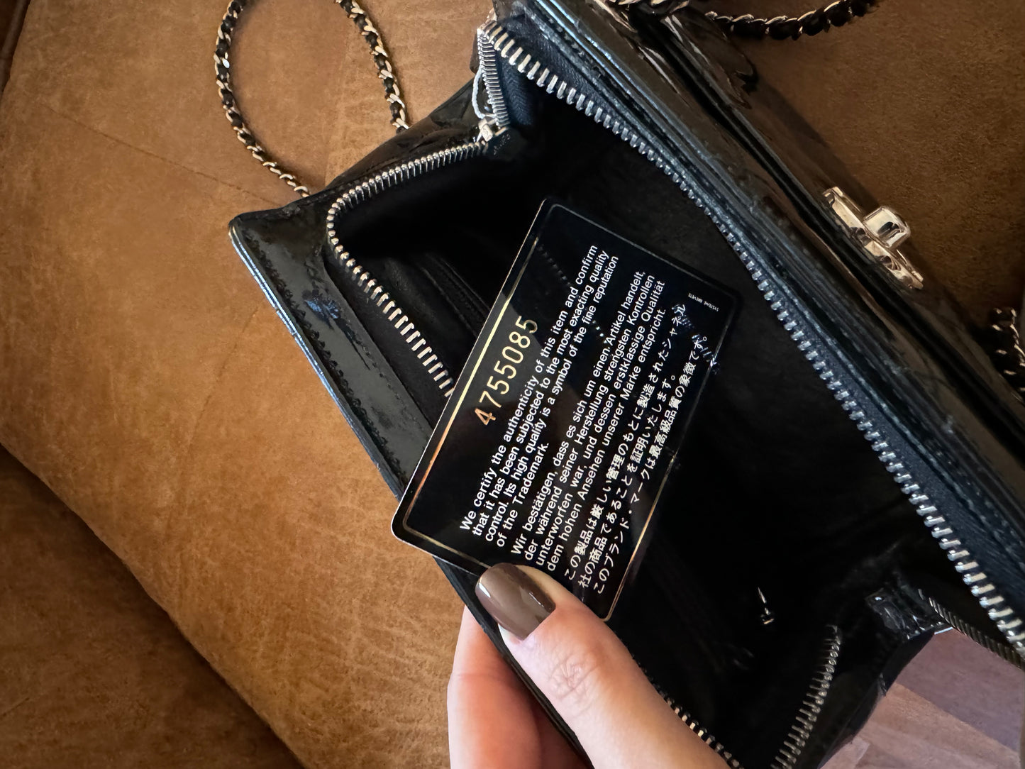 Chanel Black patent