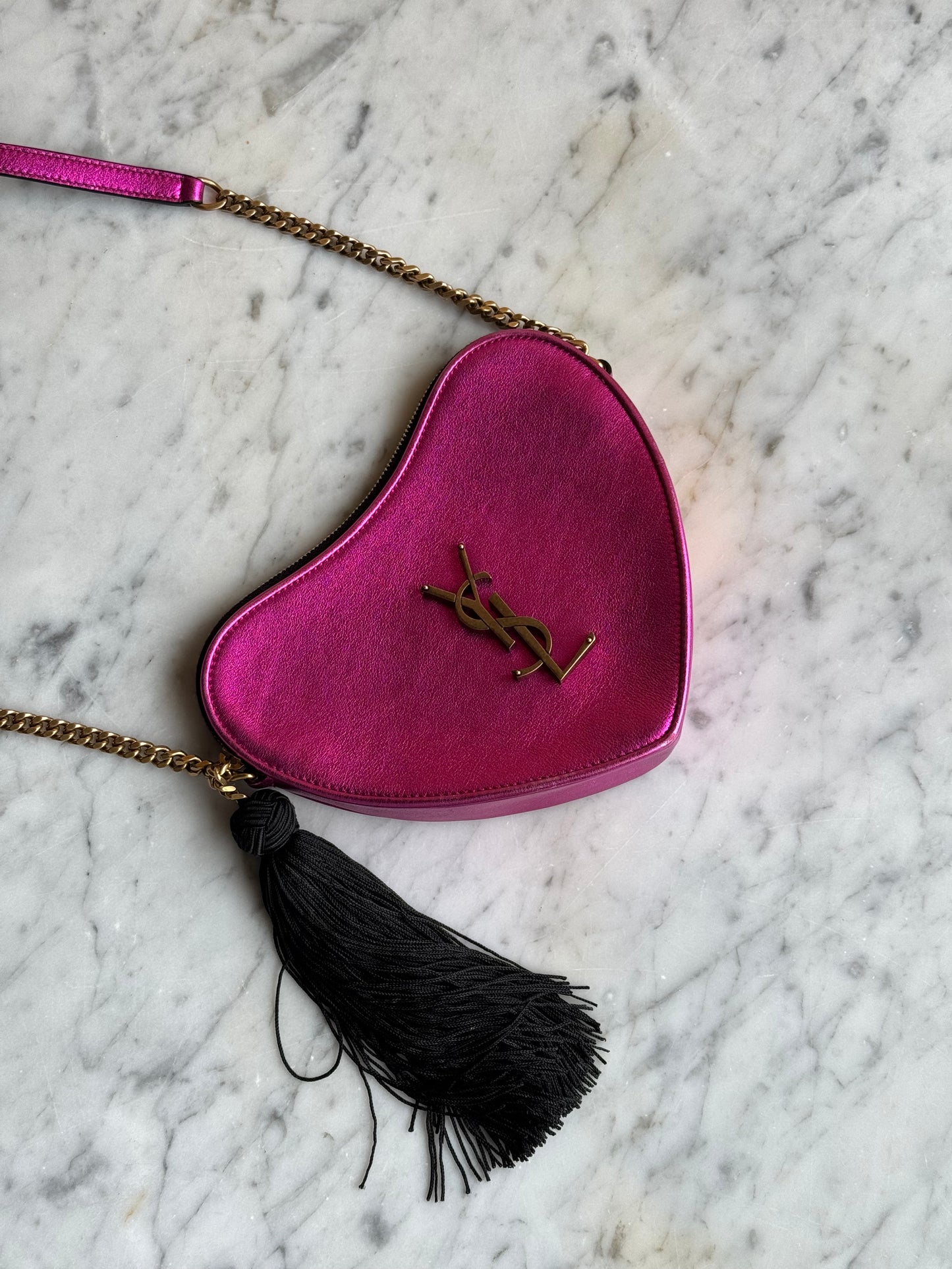 Pochette cuore Saint Laurent