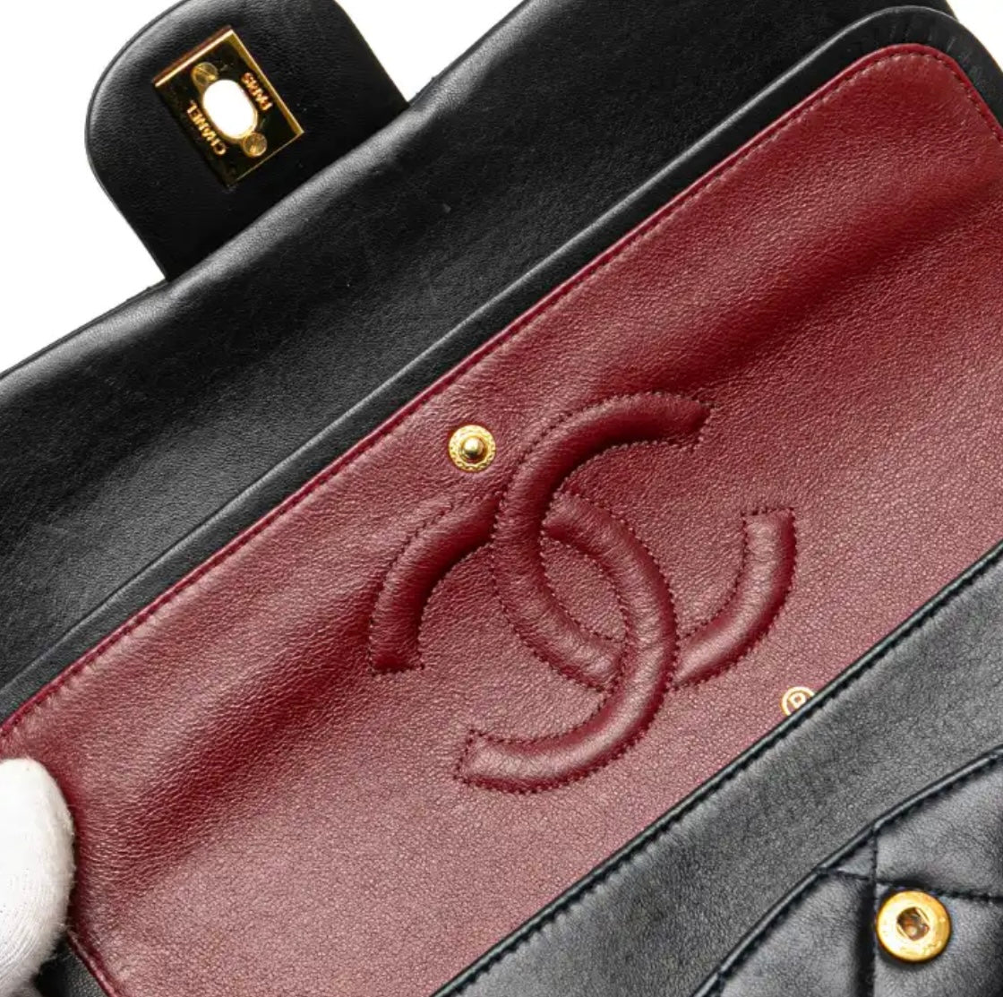 Chanel medium doppia patta black