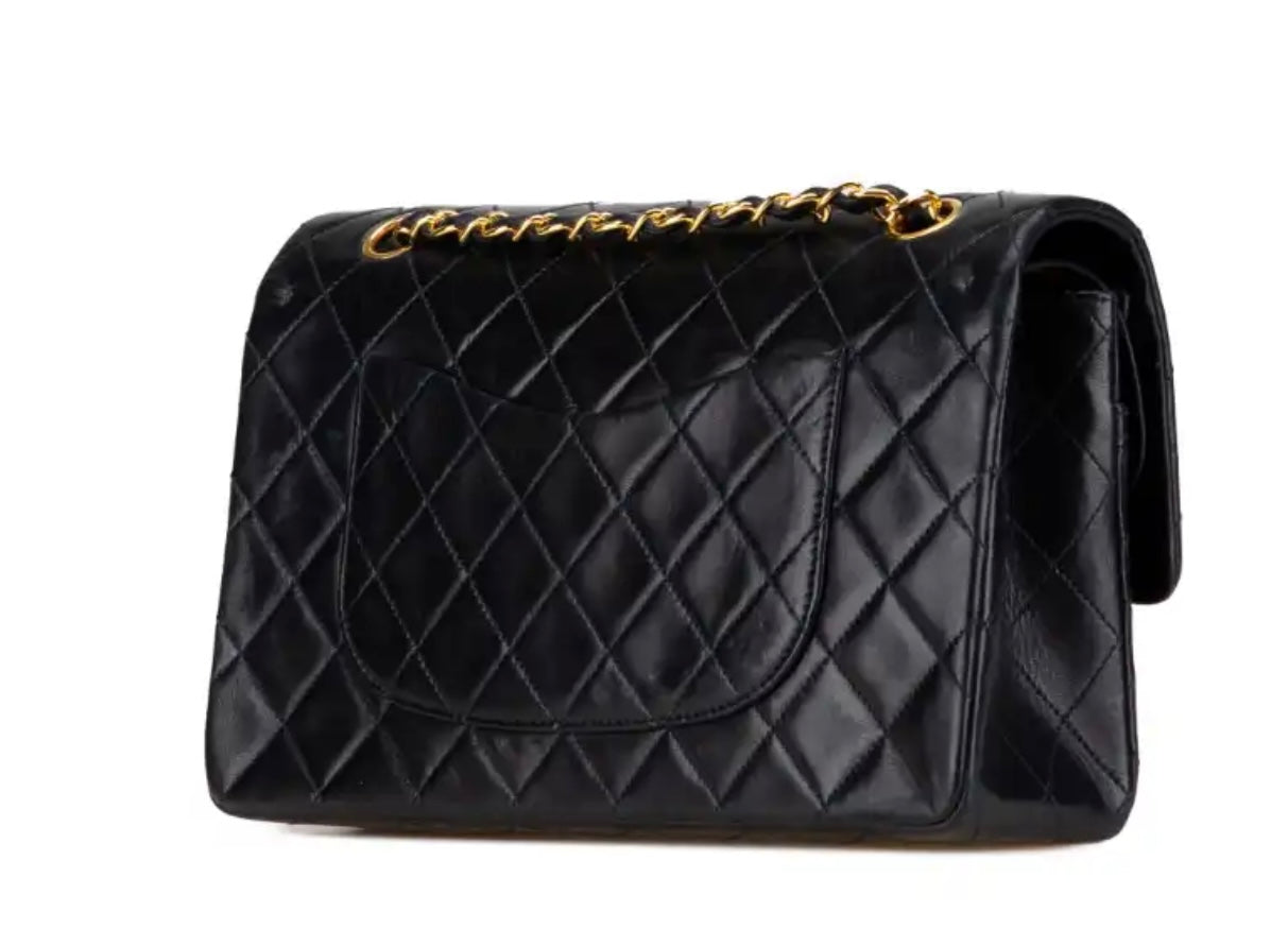 Chanel medium doppia patta black