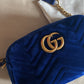 Gucci marmont Camera bag velvet blu