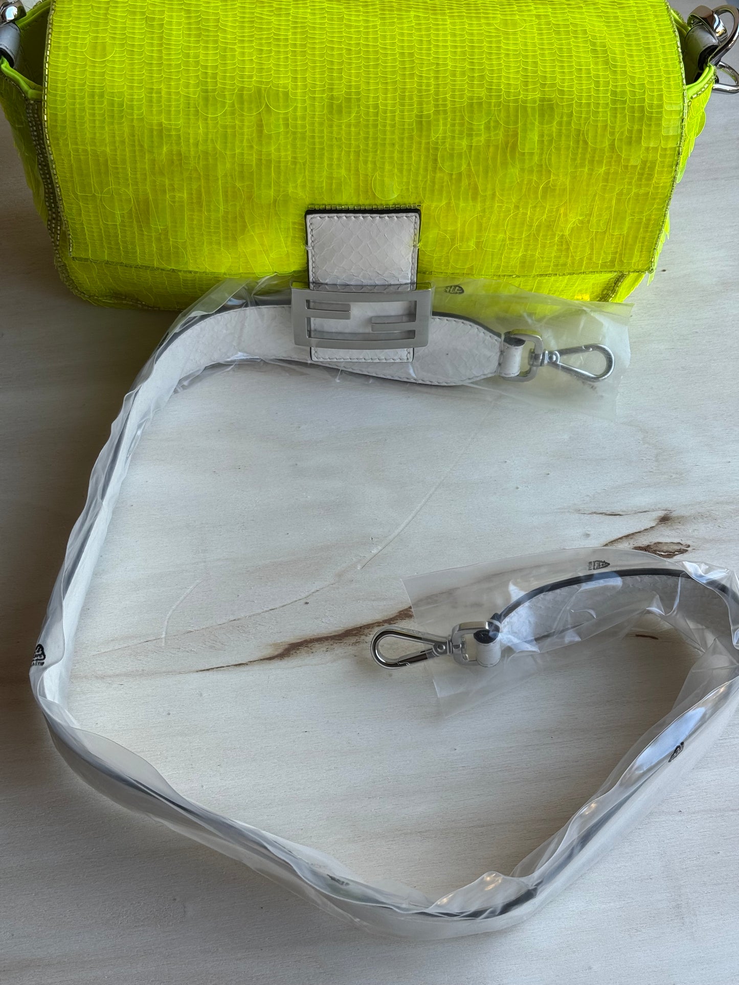 Fendi baguette Sex&city Pailettes lime