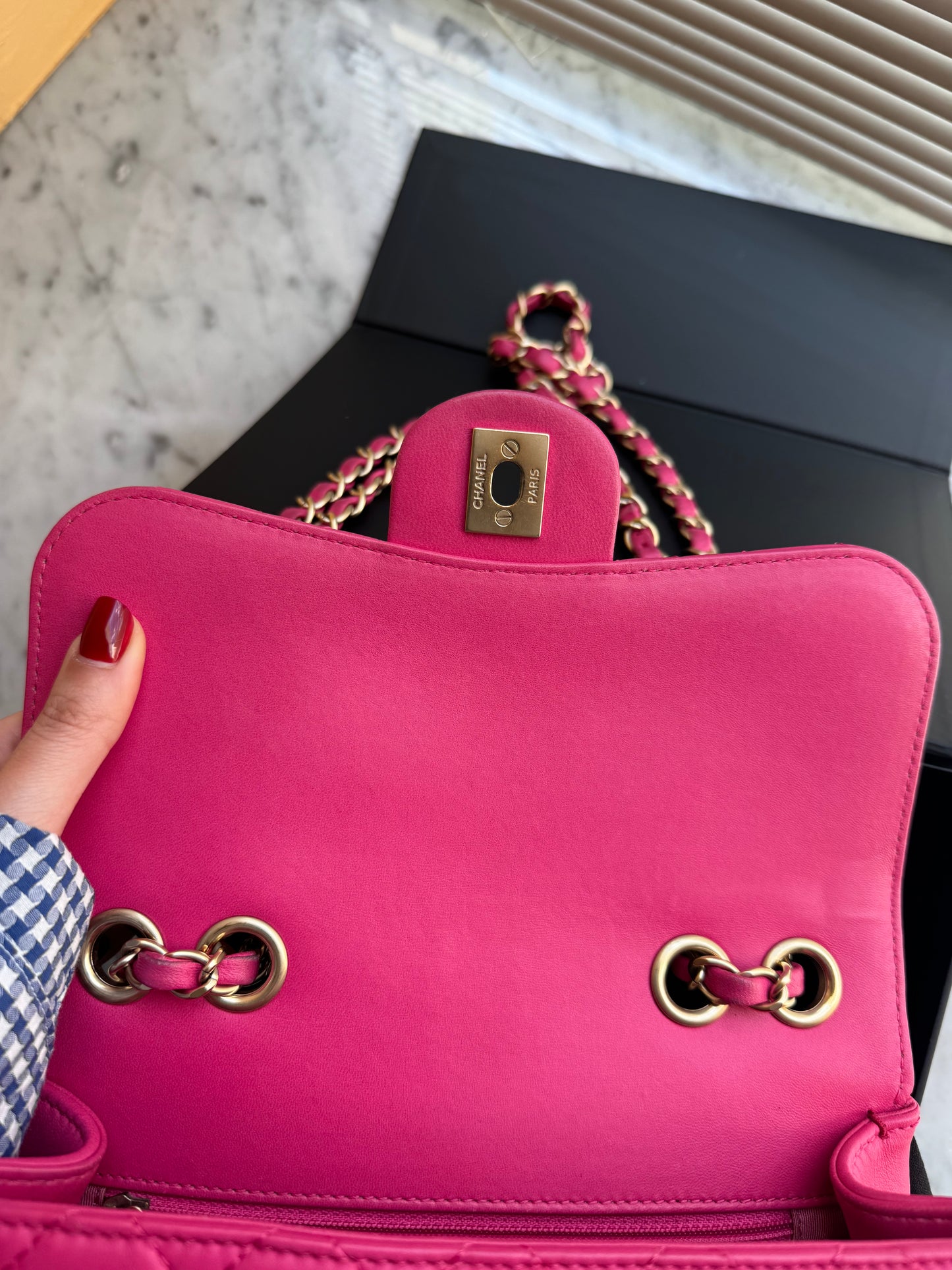Chanel mini rosa