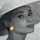 Orecchini vintage con perla in acciaio inossidabile