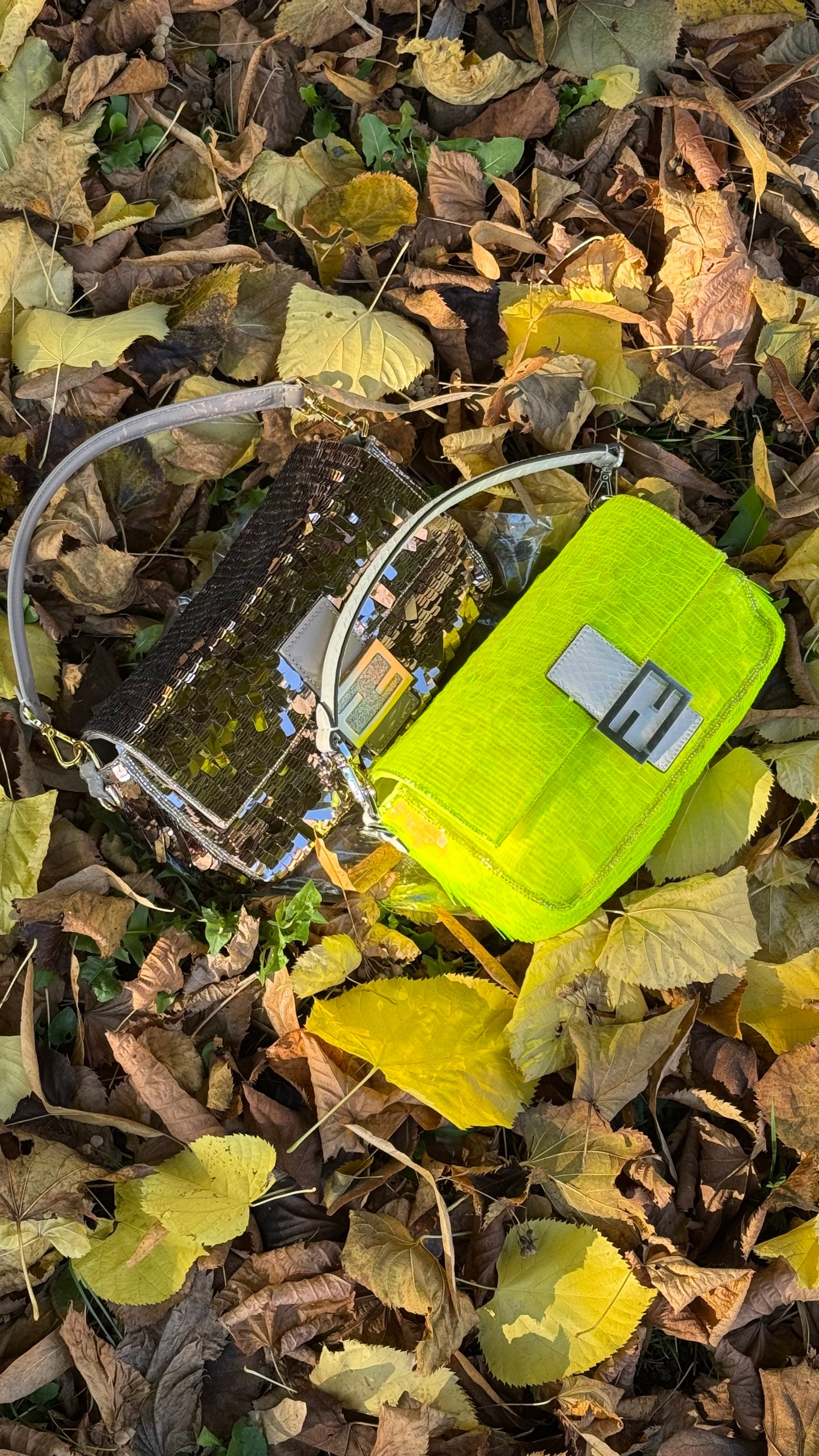 Fendi baguette Sex&city Pailettes lime