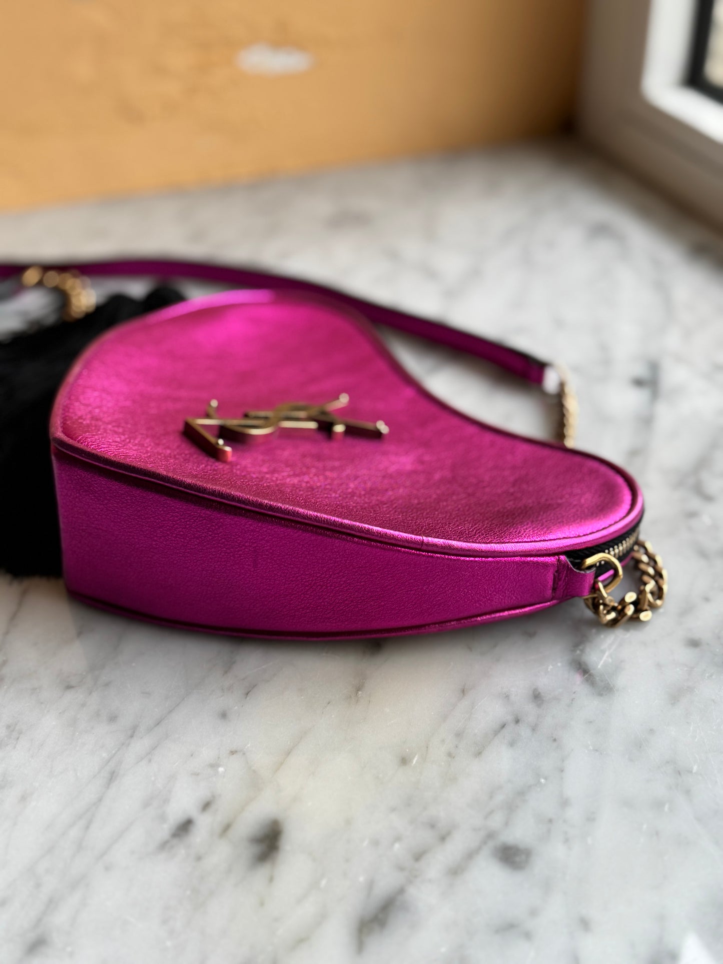 Pochette cuore Saint Laurent