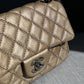 Mini Chanel Timeless in Old Gold