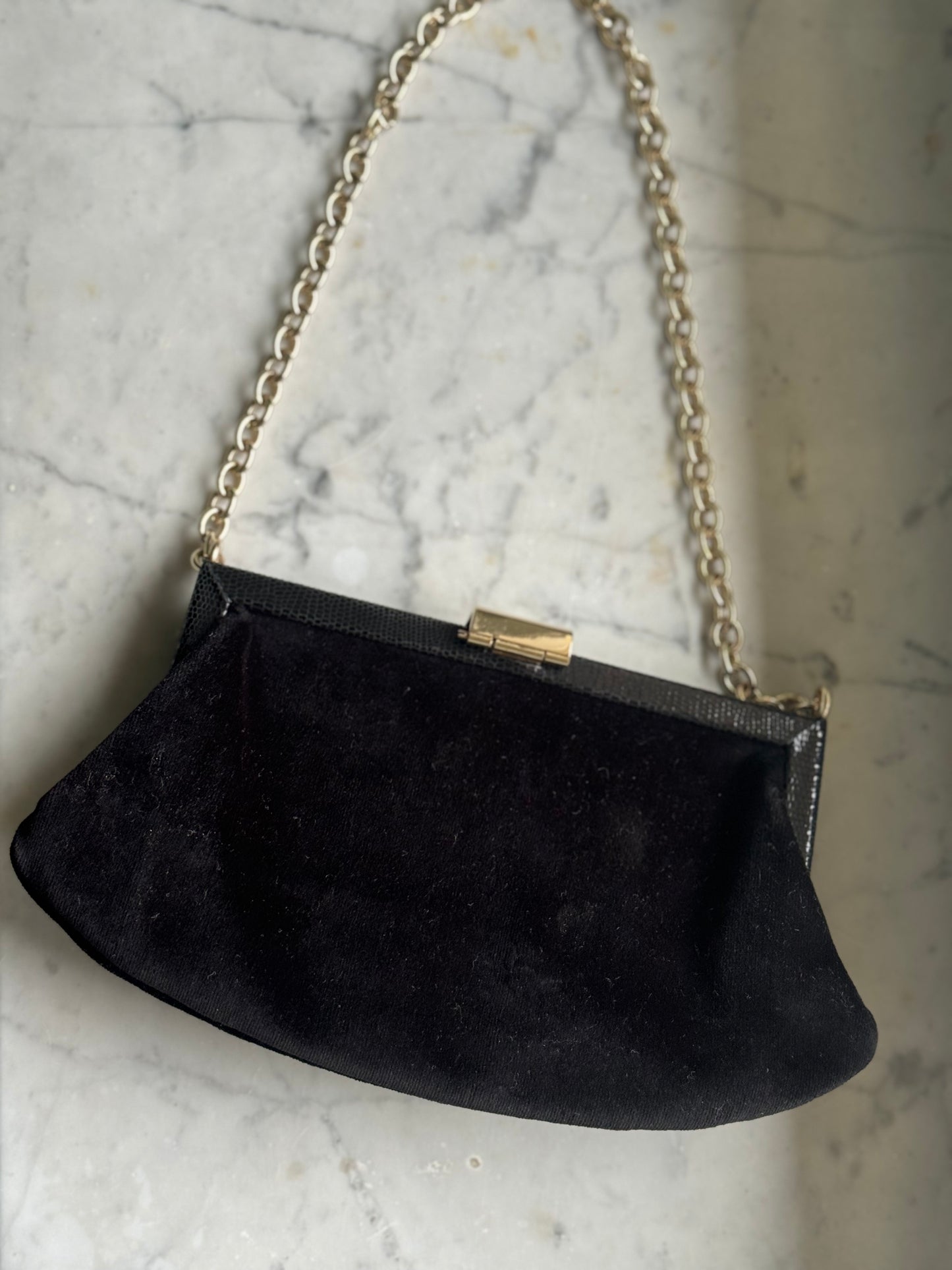 Fendi velvet/Satin Chain pochette