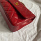 Chanel mini rossa in pelle
