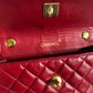 Chanel mini rossa in pelle
