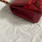 Chanel mini rossa in pelle