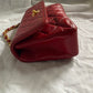 Chanel mini rossa in pelle