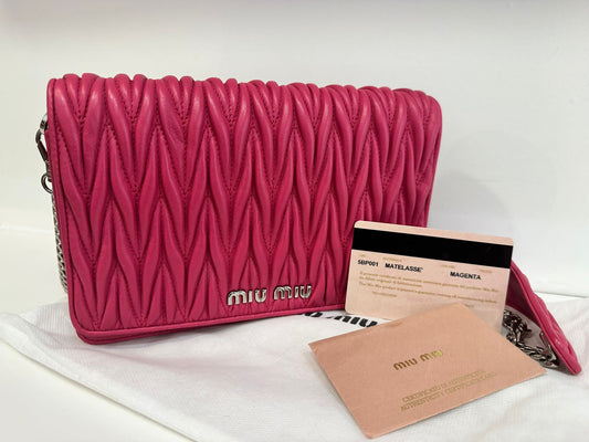 Miu miu matelassè fucsia