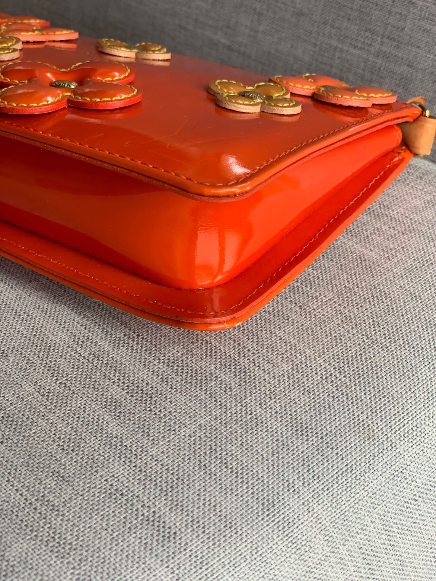 Vintage Louis Vuitton Vernis Flower Lexington Orange