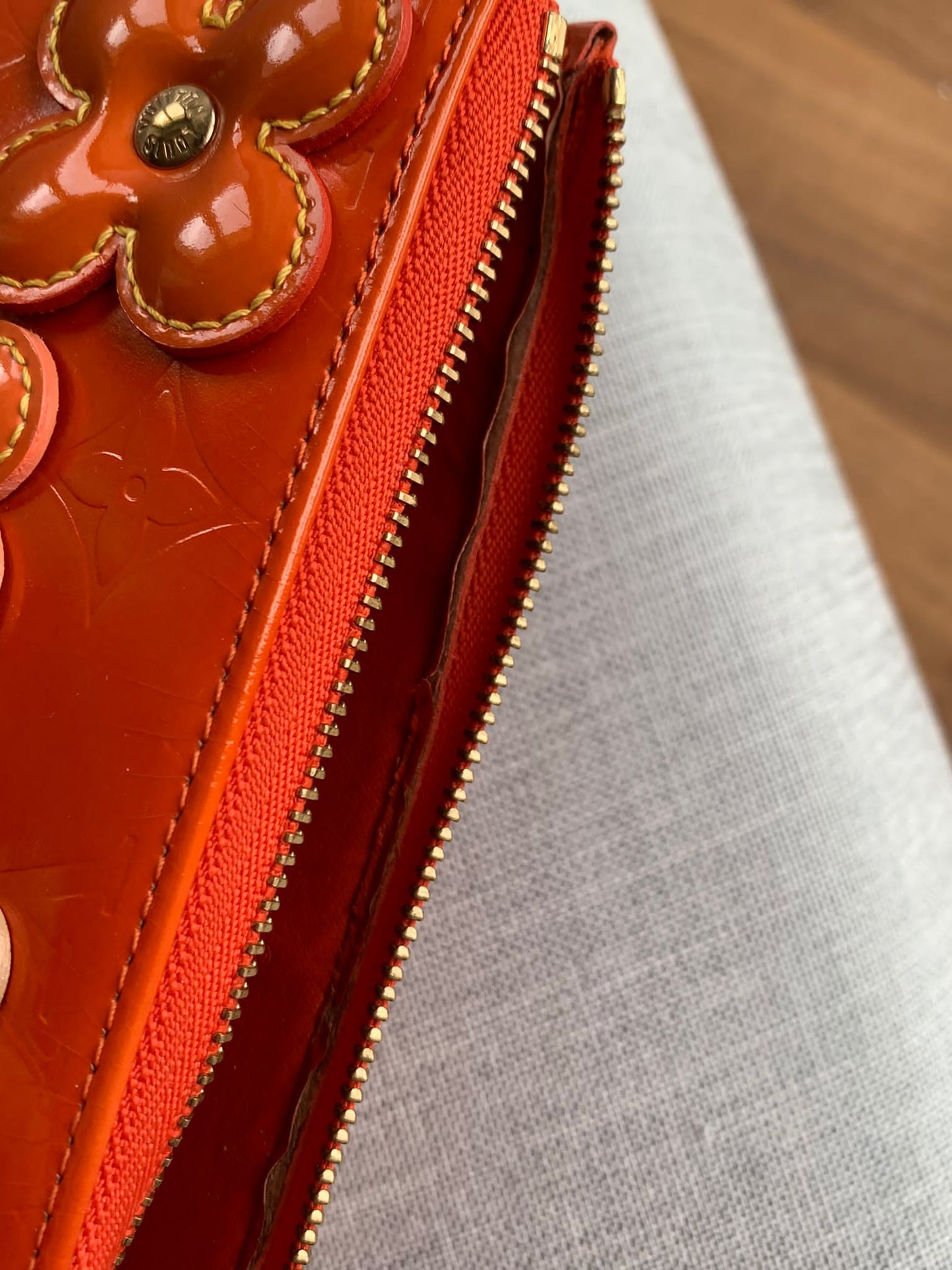 Vintage Louis Vuitton Vernis Flower Lexington Orange
