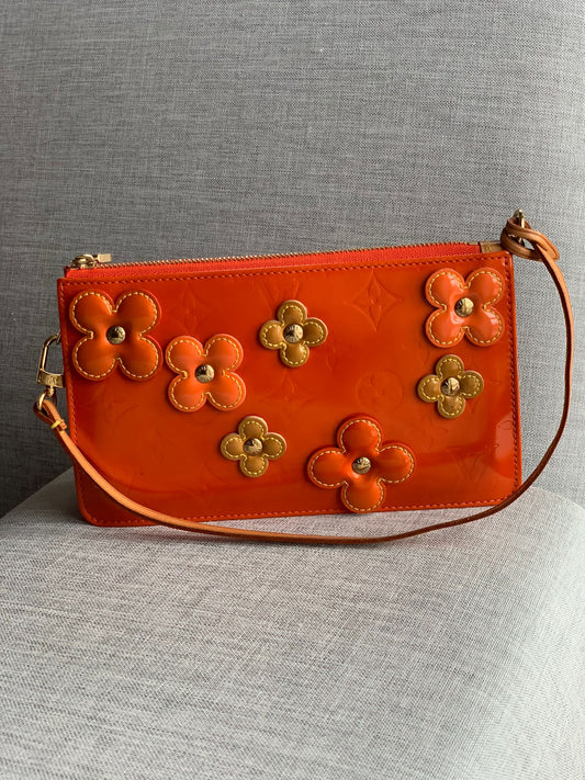 Vintage Louis Vuitton Vernis Flower Lexington Orange