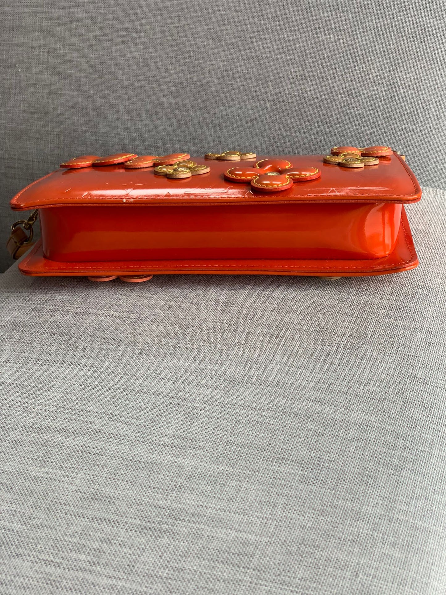 Vintage Louis Vuitton Vernis Flower Lexington Orange